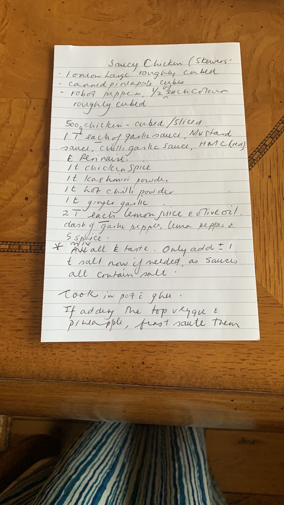 Saucy Chicken Skewers